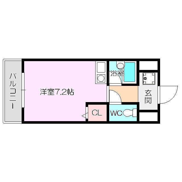 ART21(ワンルーム/3階)の間取り写真