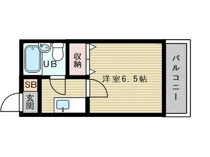 シロハイヌ新大阪(1K/3階)の間取り写真