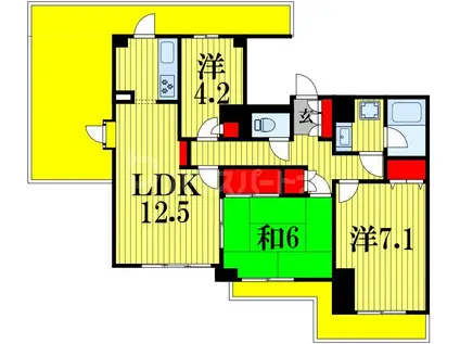 柏パークホームズ(3LDK/7階)の間取り写真