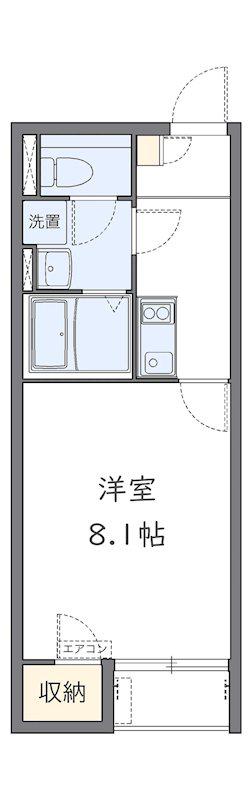 レオネクストKUZUHA(1K/1階)の間取り写真