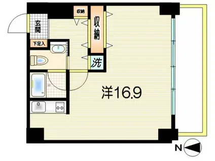 初台ハイツ(ワンルーム/5階)の間取り写真