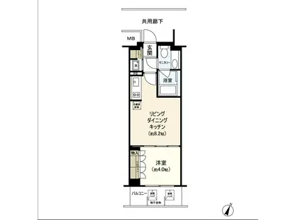 パークアクシス仙台西公園(1LDK/5階)の間取り写真