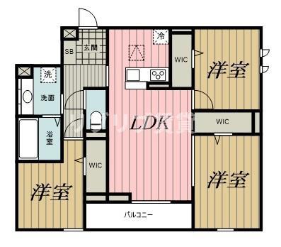 CLASSEUM都賀(3LDK/1階)の間取り写真