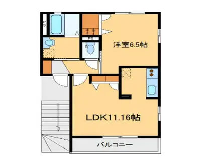 グランドール駒形A(1LDK/2階)の間取り写真