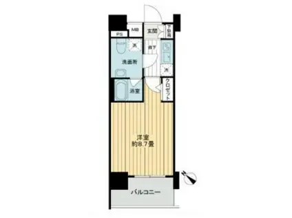 メインステージ王子II(1K/4階)の間取り写真