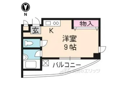 ミネ白川(ワンルーム/4階)の間取り写真