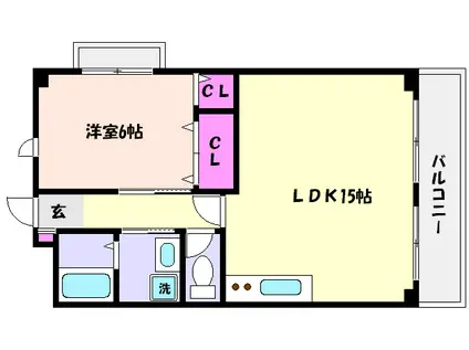 コフォール横田(1LDK/5階)の間取り写真