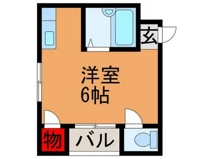 ニューハイツ桜(ワンルーム/1階)の間取り写真