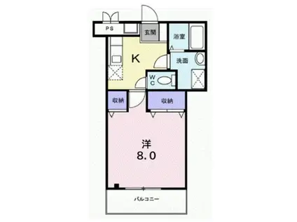 エトワールシャトー(1K/3階)の間取り写真