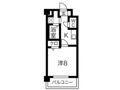 セピアコート(1K/3階)の間取り写真