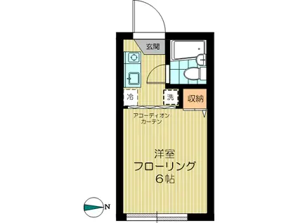 アライハイム(1K/2階)の間取り写真