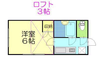レオパレス川元山下町第1(1K/1階)の間取り写真