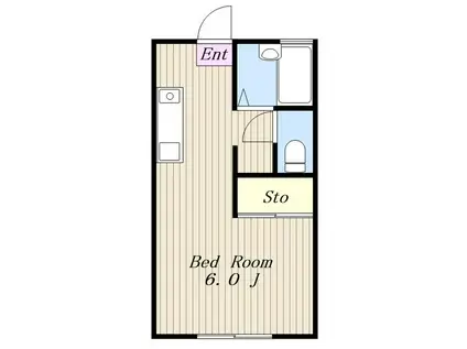 シャトレ・キノナカ(1K/1階)の間取り写真