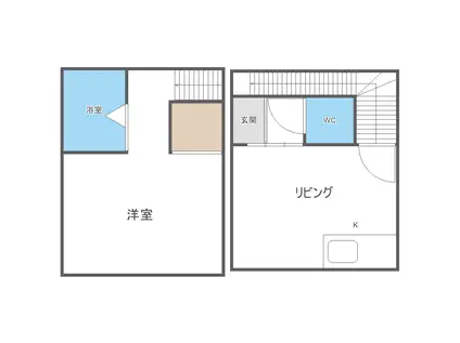 クルーズハウス麻生中央II(1DK/2階)の間取り写真