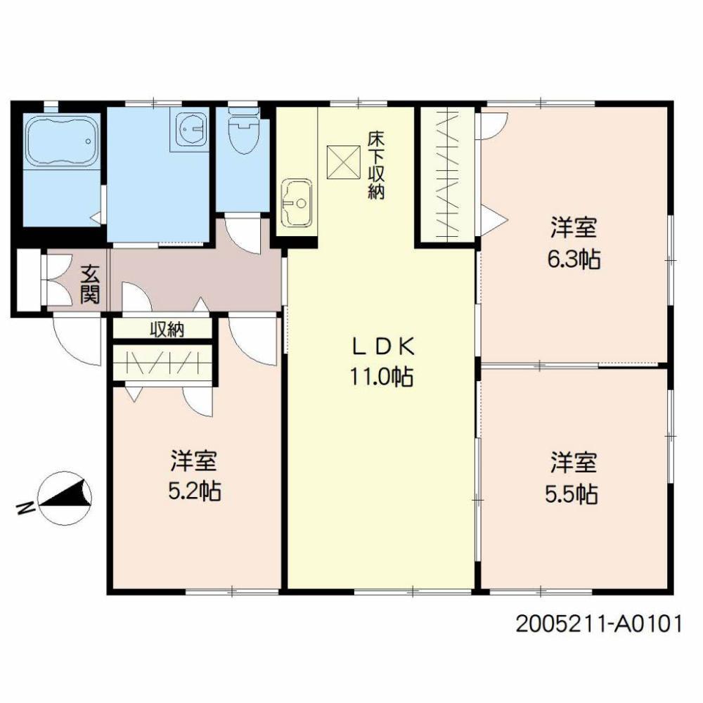 ディアコート(3SLDK/1階)の間取り写真