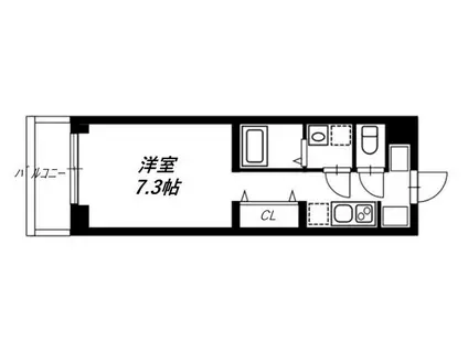 リヴシティ蒲田イースト(1K/1階)の間取り写真