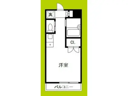 シエテ矢田(ワンルーム/2階)の間取り写真