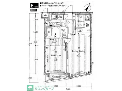 LE-LION ITABASHI PREMIUMCOURT(1LDK/4階)の間取り写真
