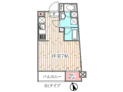 メゾン ル・パルク(ワンルーム/3階)の間取り写真