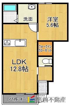 サンクレスト(1LDK/1階)の間取り写真