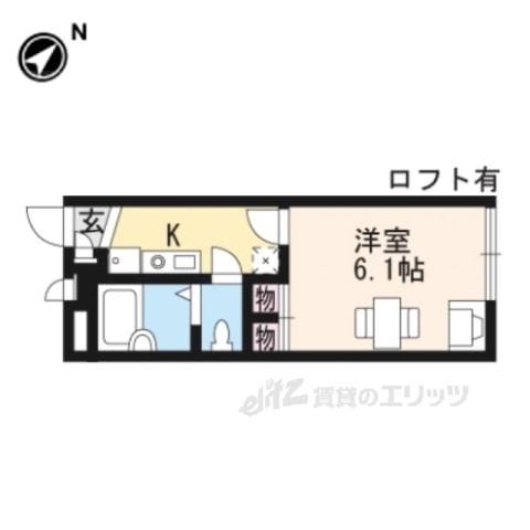 レオパレスコート ひこね(1K/2階)の間取り写真