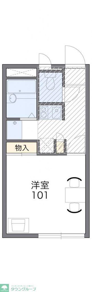 レオパレスDERNIERII(1K/1階)の間取り写真