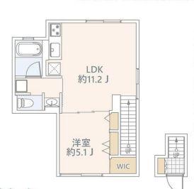 GRANDUO代沢III(1LDK/2階)の間取り写真