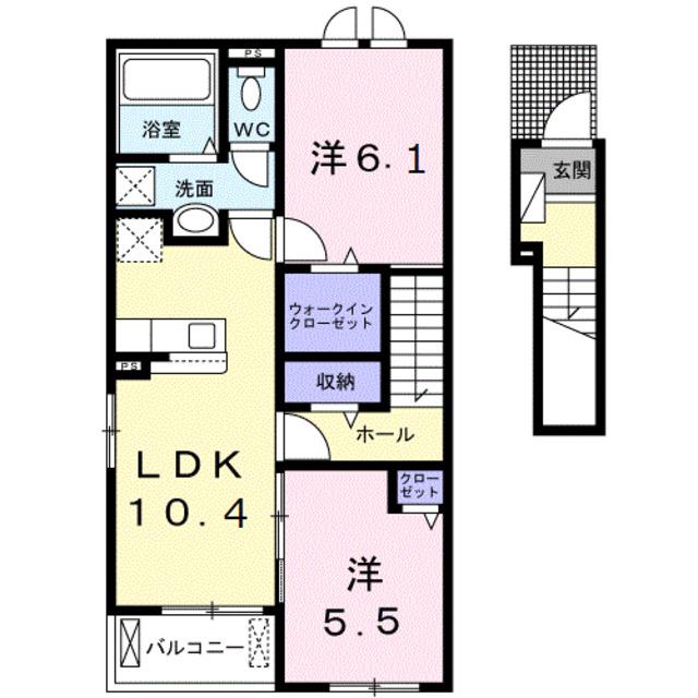 グランメゾン雅(2LDK/2階)の間取り写真