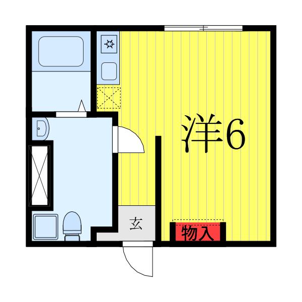 KI-FLAT 高島平(ワンルーム/2階)の間取り写真