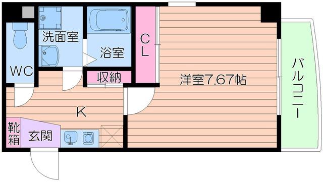 マインズ・コム南森町フジテラス南森町(1K/10階)の間取り写真