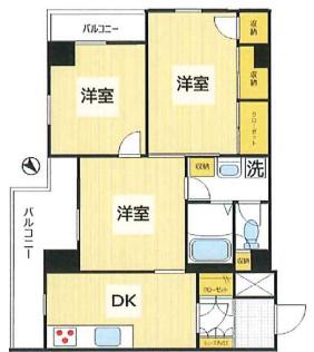 中銀音羽マンシオン(3DK/3階)の間取り写真