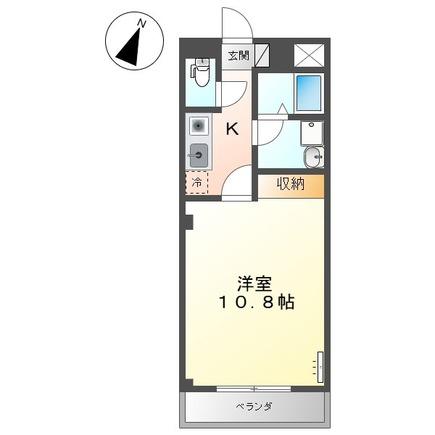 グリーンパレス(1K/1階)の間取り写真