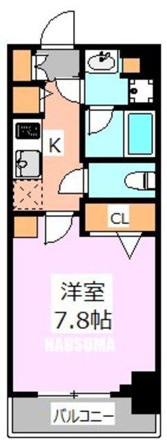 ハイズ アヴァンセ 王子神谷(1K/4階)の間取り写真