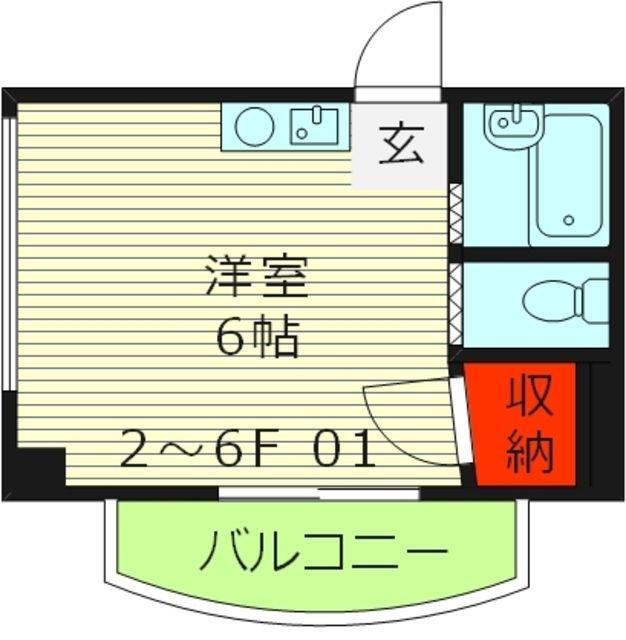 有馬パレス千林(ワンルーム/3階)の間取り写真