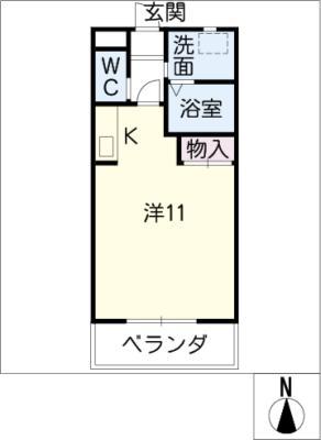 グランメゾン21(1K/2階)の間取り写真