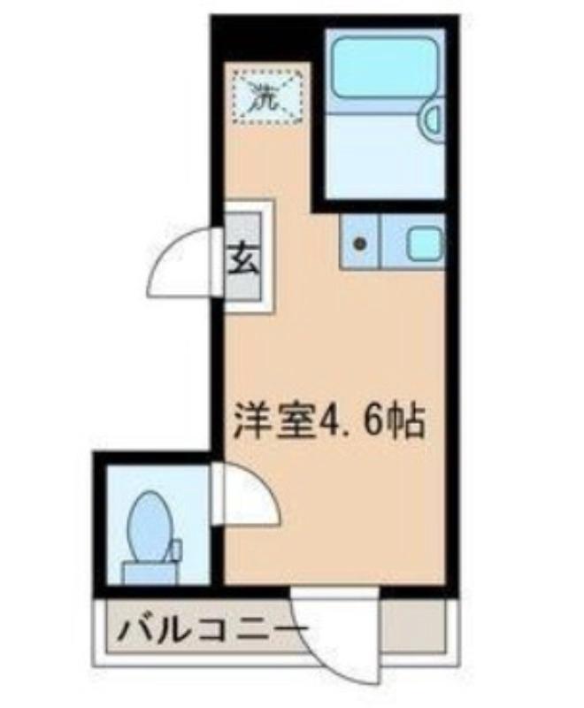 リッシェル雑色(ワンルーム/2階)の間取り写真