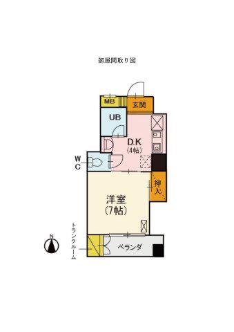 ネオハイム日之出(1DK/2階)の間取り写真
