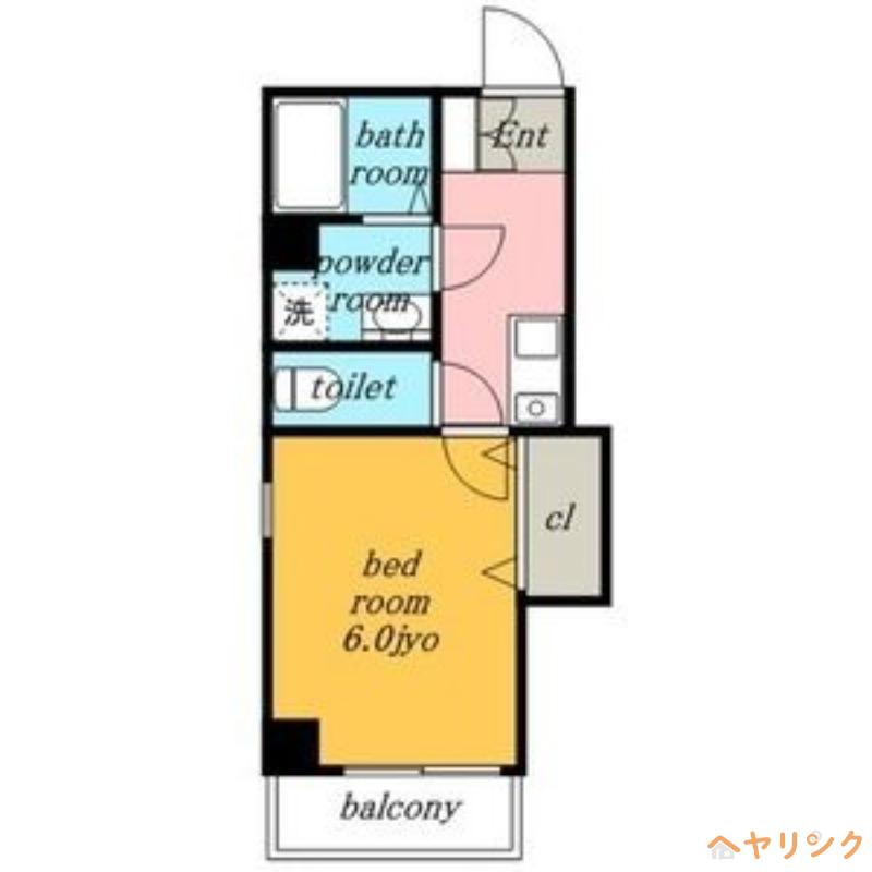 吉田ビル(1K/3階)の間取り写真