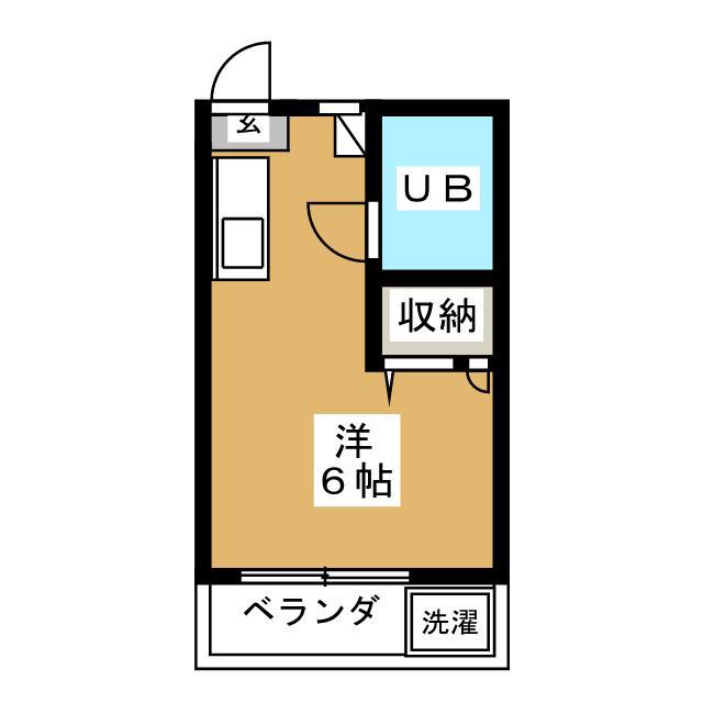 プルミエールセイ(ワンルーム/2階)の間取り写真