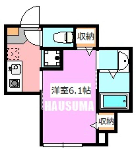 プランドール王子神谷(1K/1階)の間取り写真