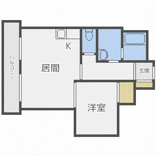LC拾弐番館(1LDK/2階)の間取り写真