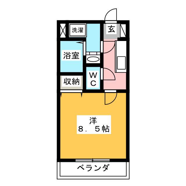 グレイス・ランI(1K/3階)の間取り写真