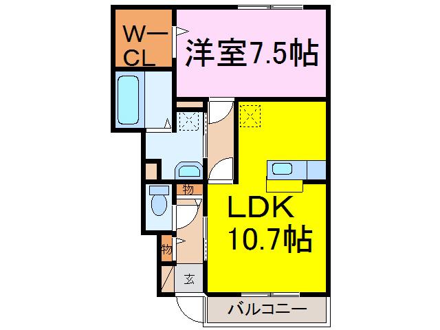 フェアリーコート(1LDK/1階)の間取り写真