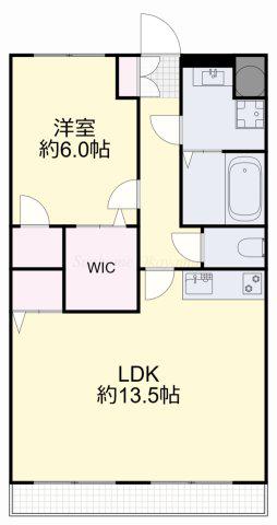 リシェス明日香(1LDK/1階)の間取り写真