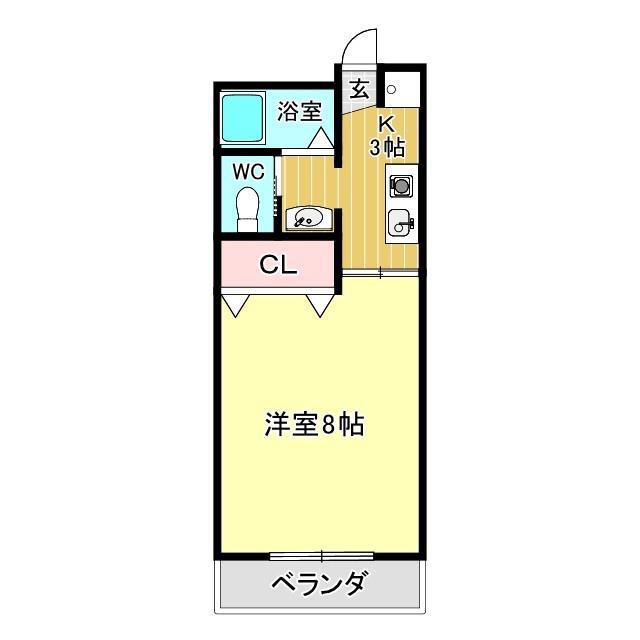 セジュールアイピー(1K/1階)の間取り写真