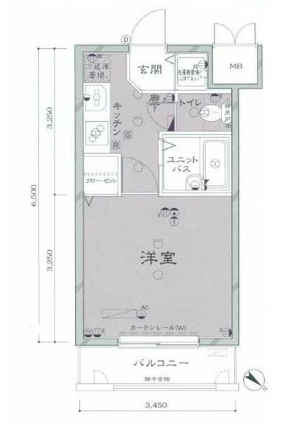 ルーブル中野南台(1K/2階)の間取り写真