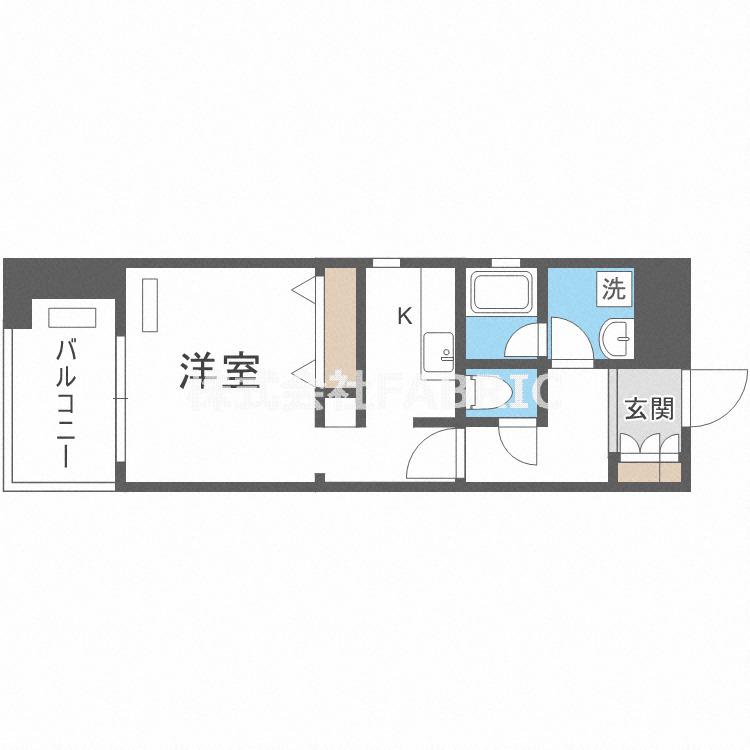 KAISEI江戸堀(ワンルーム/11階)の間取り写真