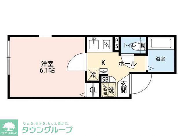 グランクオール野方フロント(1K/3階)の間取り写真