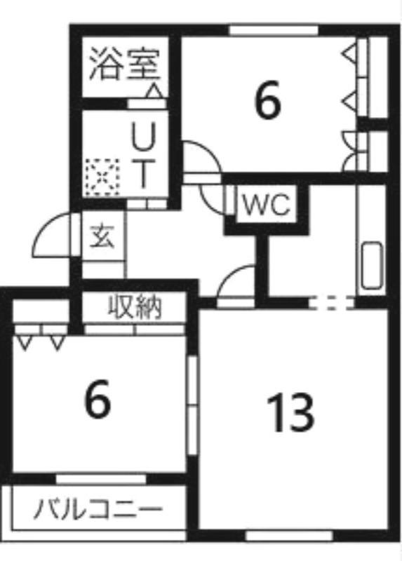 サンモール142(2LDK/2階)の間取り写真