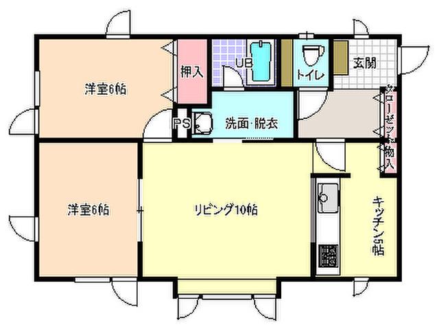 フローレンスPART5(2LDK/2階)の間取り写真